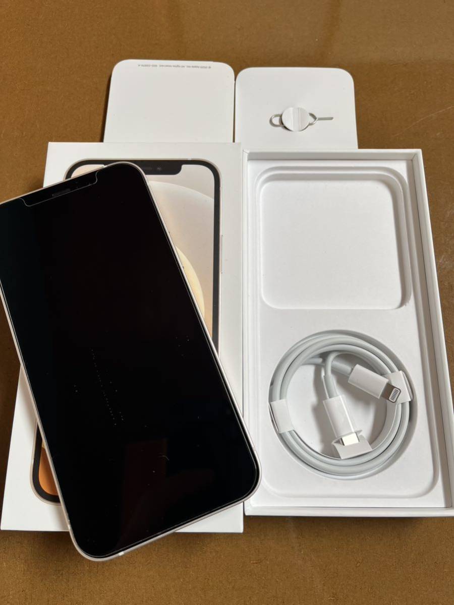 iPhone12 64GB White simフリー 判定○ バッテリー最大容量99% 送料