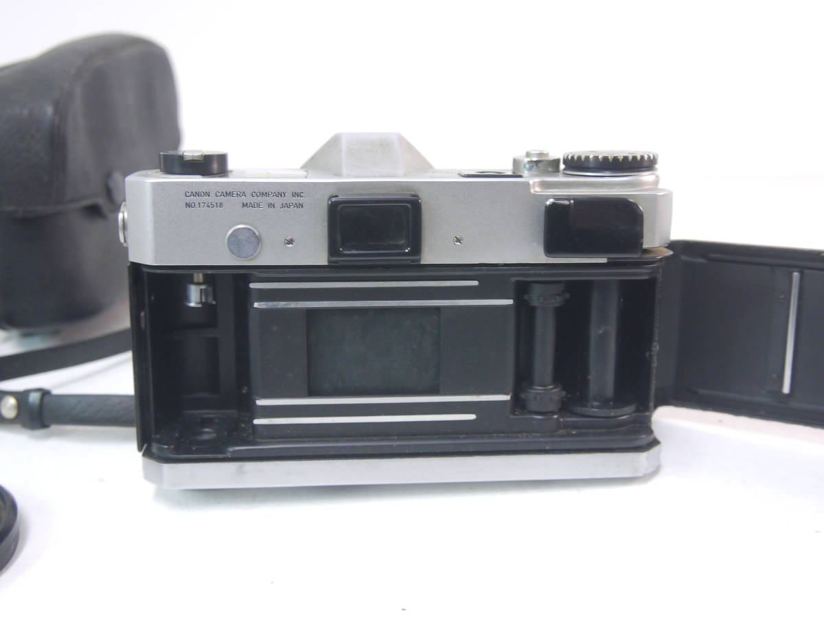 894 Canon canoflex RM キャノン キャノフレックス フィルムカメラ SUPER-CANOMATIC LENS R 50mm 1:1.8 皮ケース付 キャノマティックレンズ_画像8