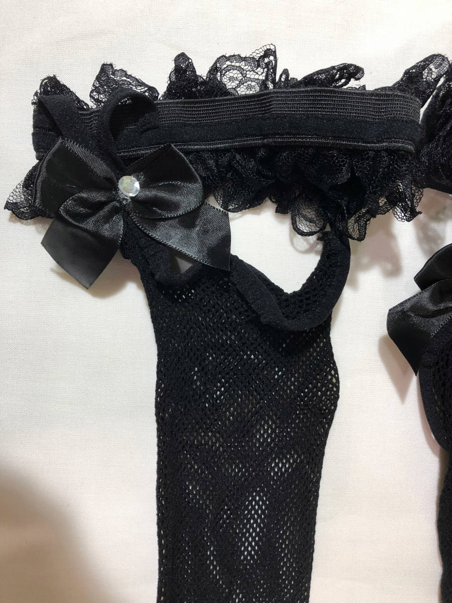 E-floral гольфы сеть трико чулки Лолита симпатичный sexy женский чёрный 1 пара комплект 