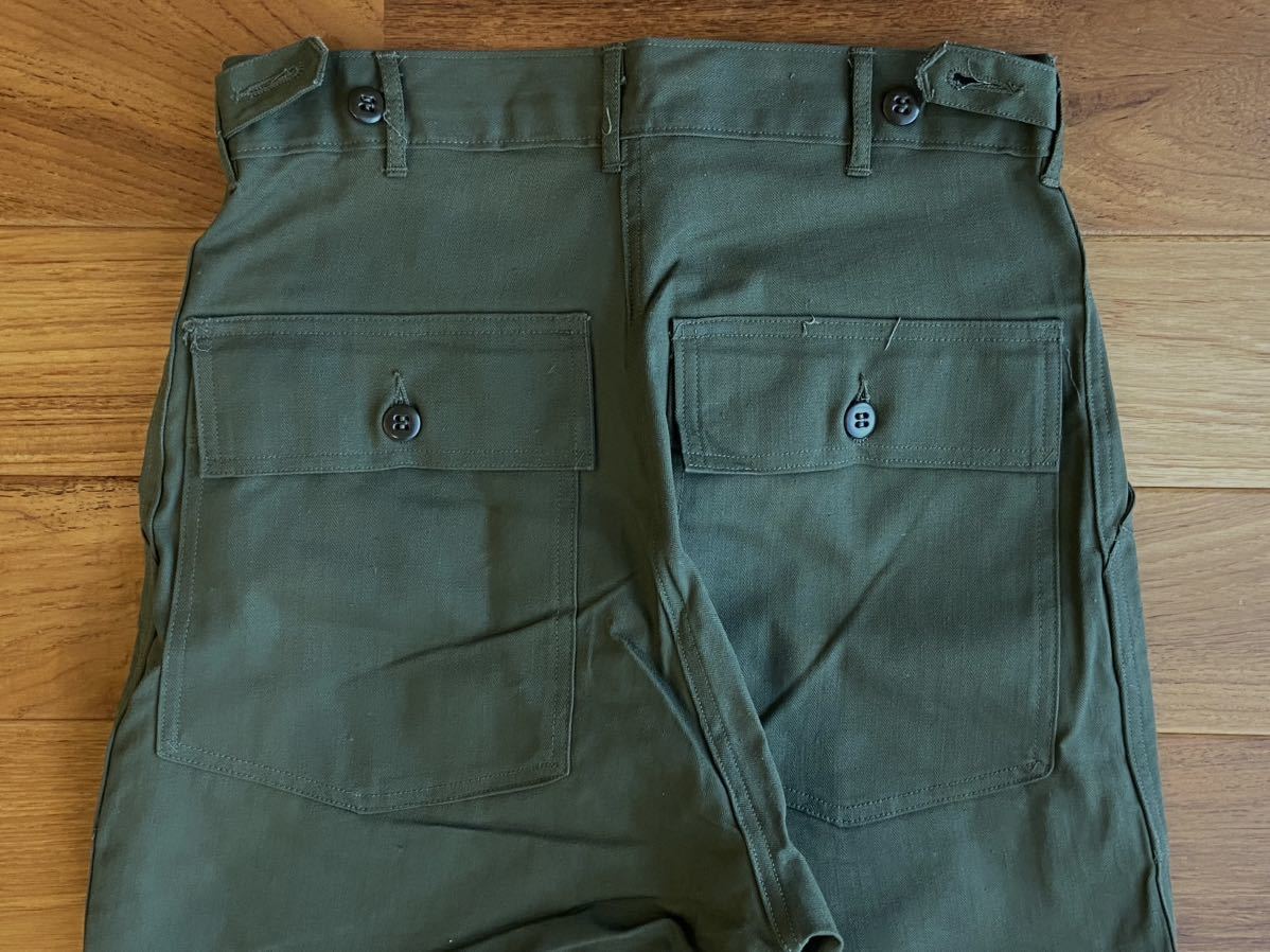 デッドストック アメリカ軍 M47 HBTベイカーパンツ SMALL サイド