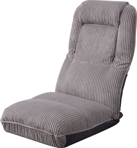 【人気商品！】 4WAYハイバックフロアチェア スチール THC-55GY グレー ポリエステル 座椅子