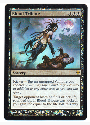 MTG　血の貢ぎ物/Blood Tribute　英語版FOIL　ゼンディカー_画像1