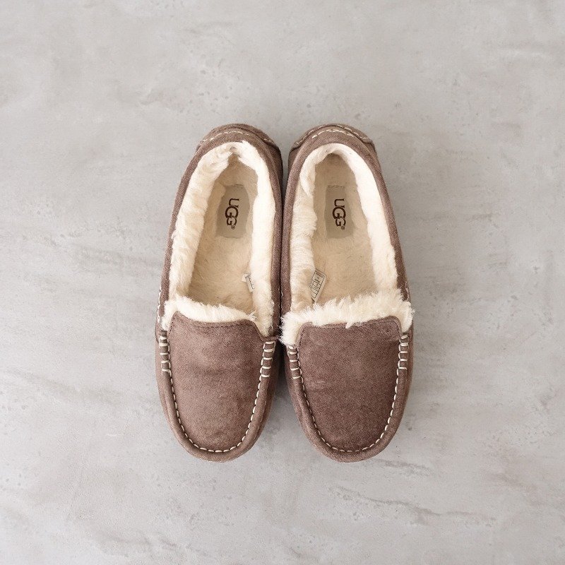 国内外の人気 アグ UGG 37/23*皮革靴ローファー裏ボアスリッポン(sh5