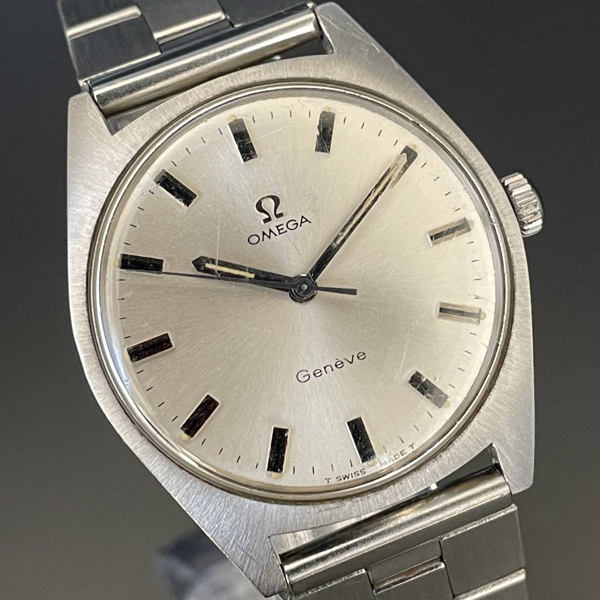 OMEGA Geneve デイト シルバー 自動巻き 腕時計