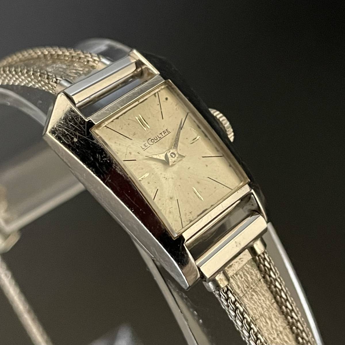【希少】/◎ルクルト/LECOULTRE/アシンメトリー/アールデコ/10KWGF/手巻き/24mm/レディース腕時計/1960’s/動作良好/送料無料