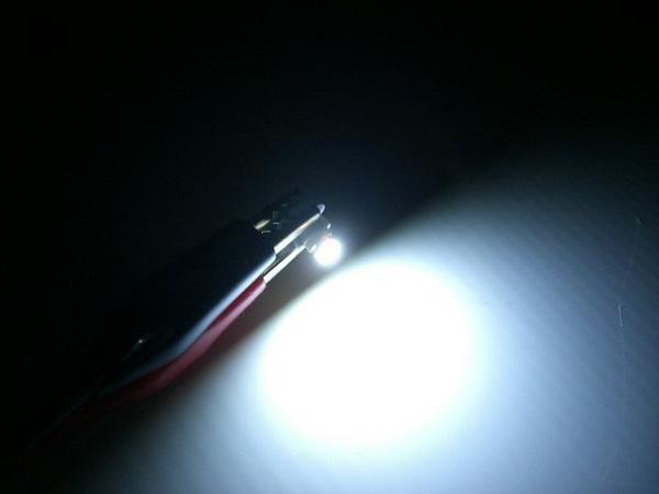 高輝度 LED 12V Ｔ3 ホワイト メーター球 エアコンパネル 白 4個 セット_画像2