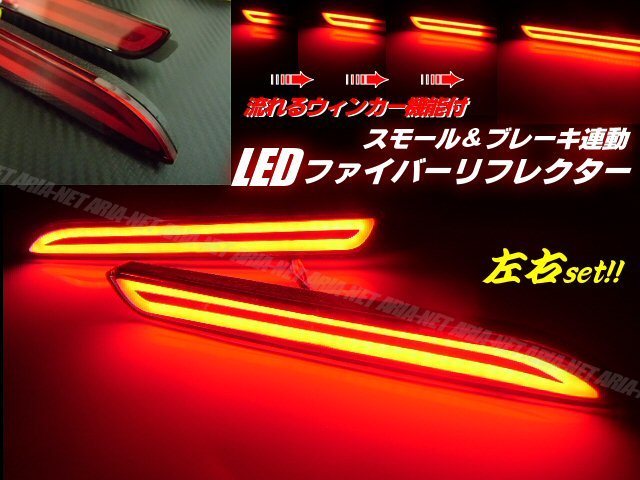 LED ファイバー チューブ リフレクター 流れるウィンカー スモール ブレーキ 20系 30系 ヴェルファイア アルファード 10 20系 ウィッシュ D_画像1