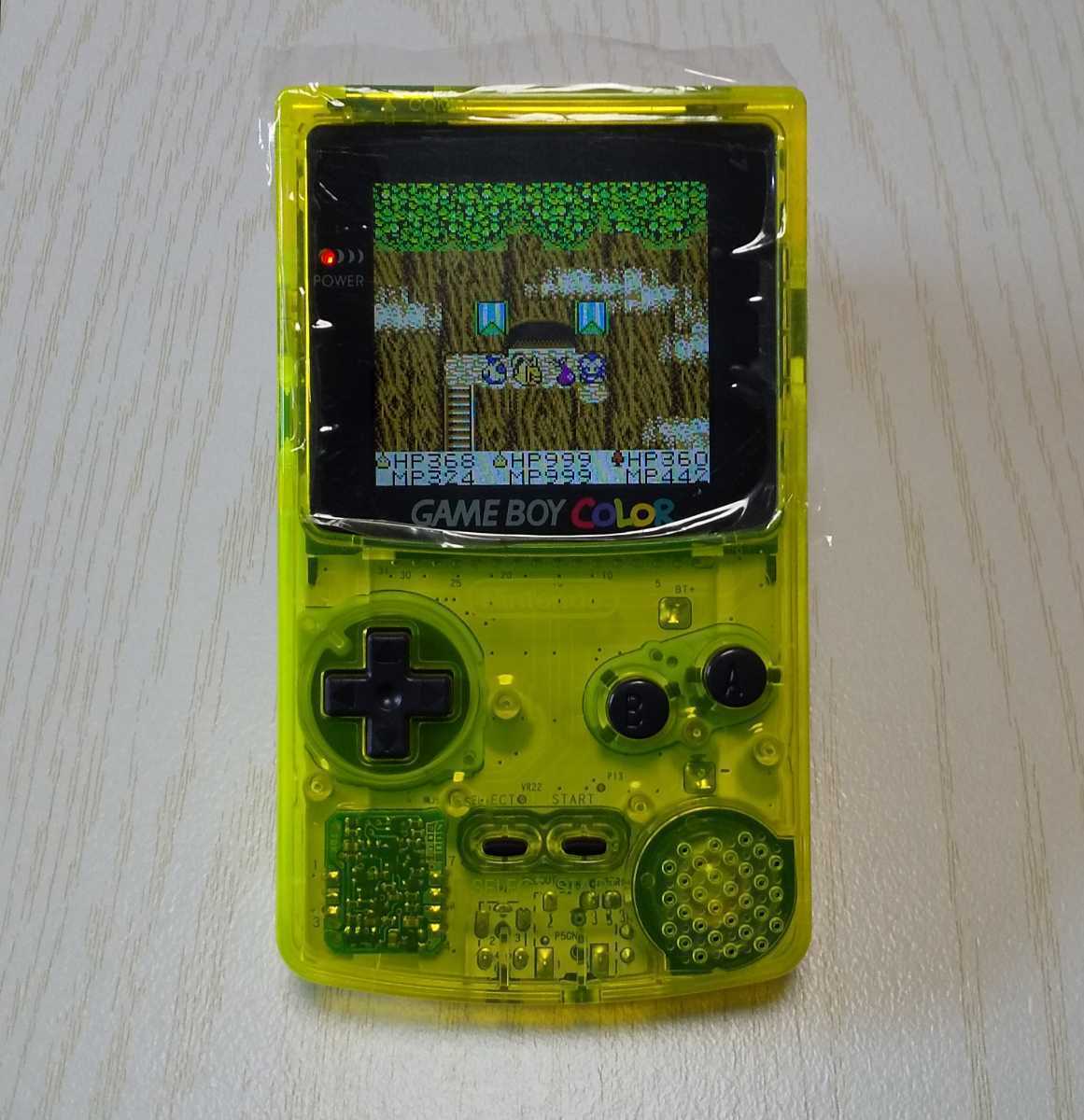 しませんの】 IPS液晶2.6インチ ゲームボーイカラー クリアイエロー