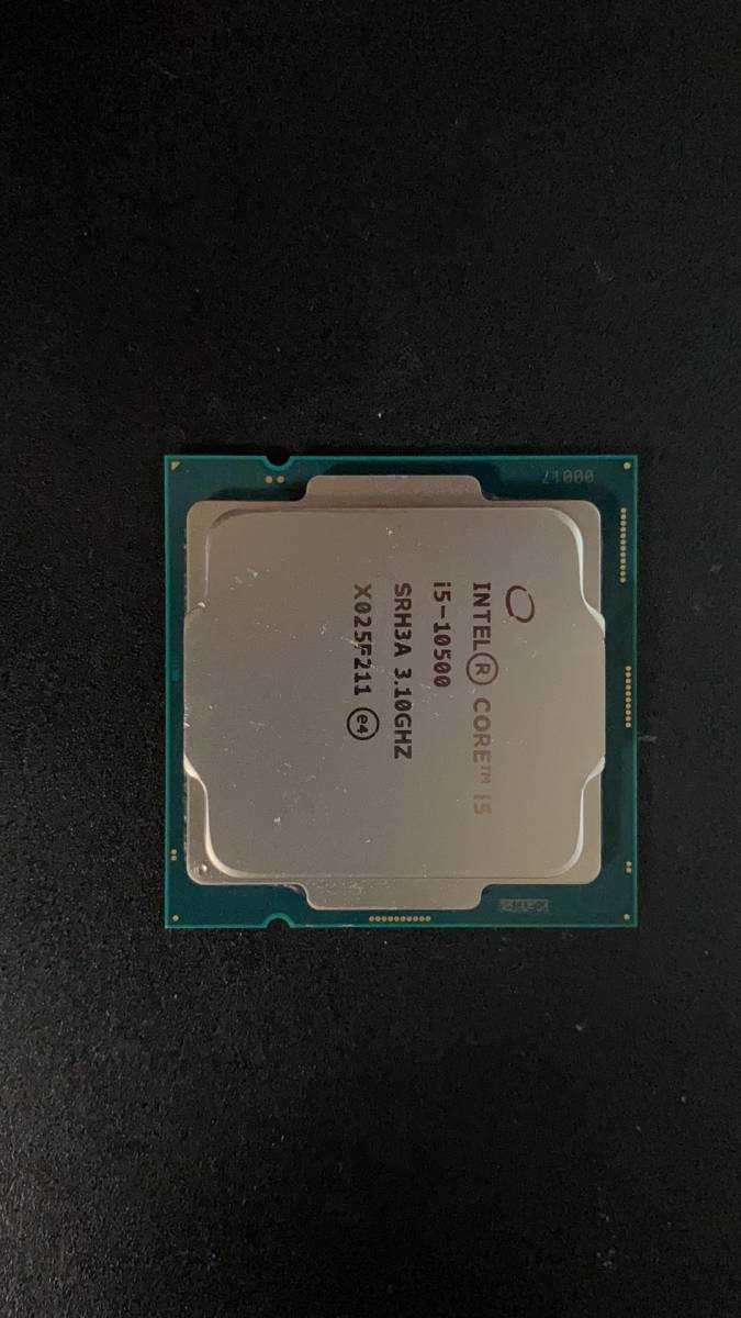 人気カラーの Intel I5 10500 LGA 1200 中古分解品 BIOS起動確認 社内