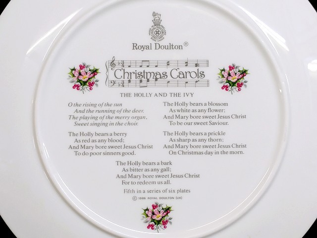 3QV selling up! tax less * Royal Doulton * Christmas plate *1987 year * decoration plate *21cm* gold paint * present condition * article limit *0324-13