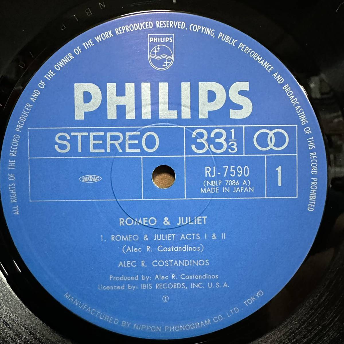 LP(12')　ALEC R.COSTANDINOS and the SYNCOPHONIC ORCHESTRA / ROMEO & JULIET　ロミオ & ジュリエット_画像5