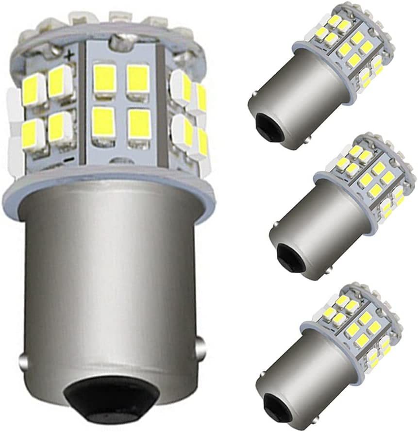 『送料無料』S25 シングル球 LED（P21W 1156 S25 G18 BA15S）バックランプ 1206SMD 50連 ホワイト ピン角180度 12V　4個　白　YO　ライト_画像1