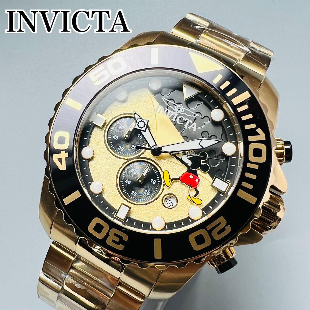 高級時計 インビクタ】INVICTA ディズニー ミッキー ダイバー クロノ-