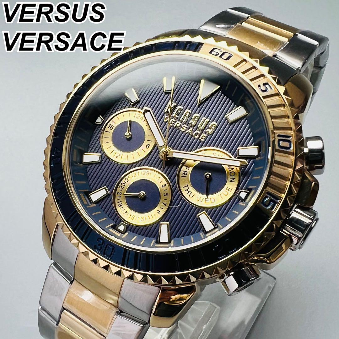 正式 VERSUS VERSACE ヴェルサーチ メンズ腕時計ゴールド 新品未使用