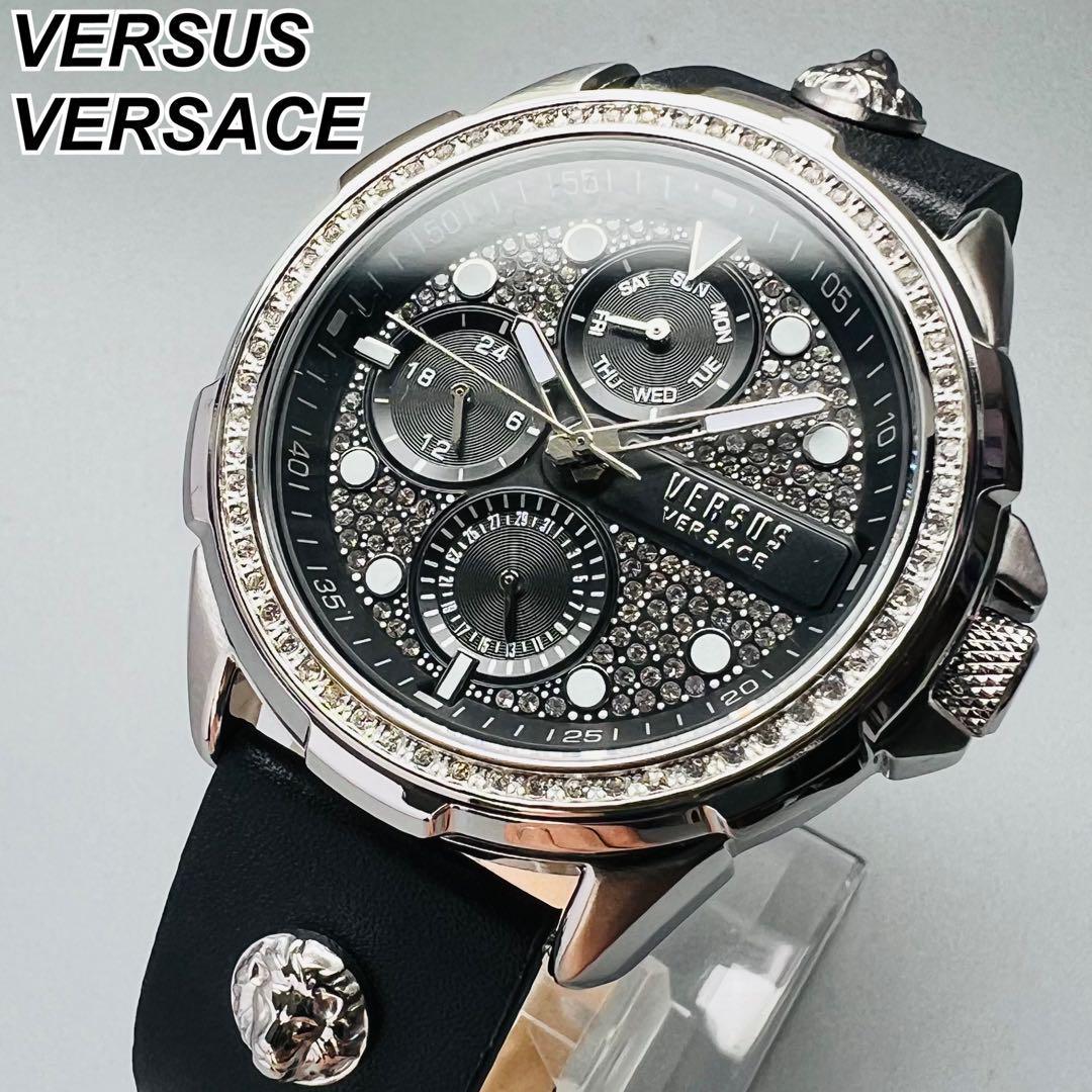クリスタル【新品】ヴェルサス/ヴェルサーチ メンズ クォーツ 腕時計