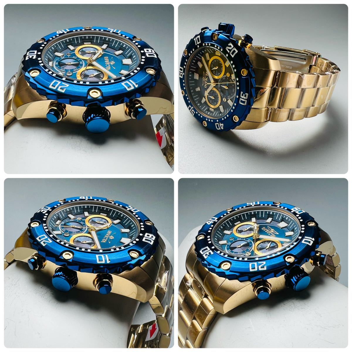 ブルーとゴ】 ゴールド&ブルー【新品】INVICTA インビクタ プロ