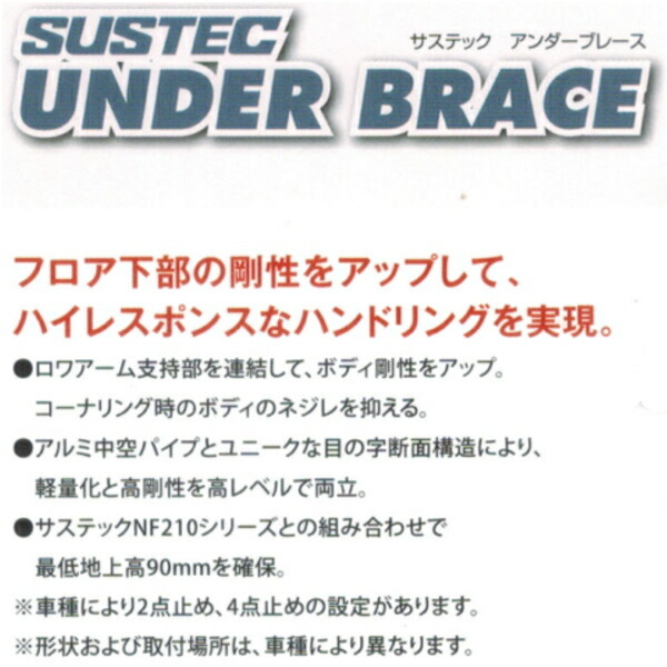 TANABEロワアームバー アンダーブレースR用 JF4ホンダN-BOXカスタムG Lターボ 17/9～20/12_画像2