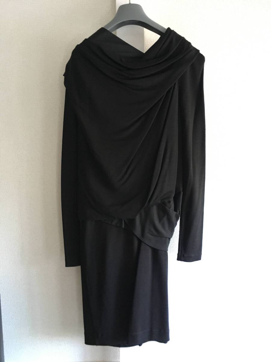  beautiful goods Balenciaga asimeto Lead re-p One-piece dress 36 mode BALENCIAGA black France made have been cleaned 