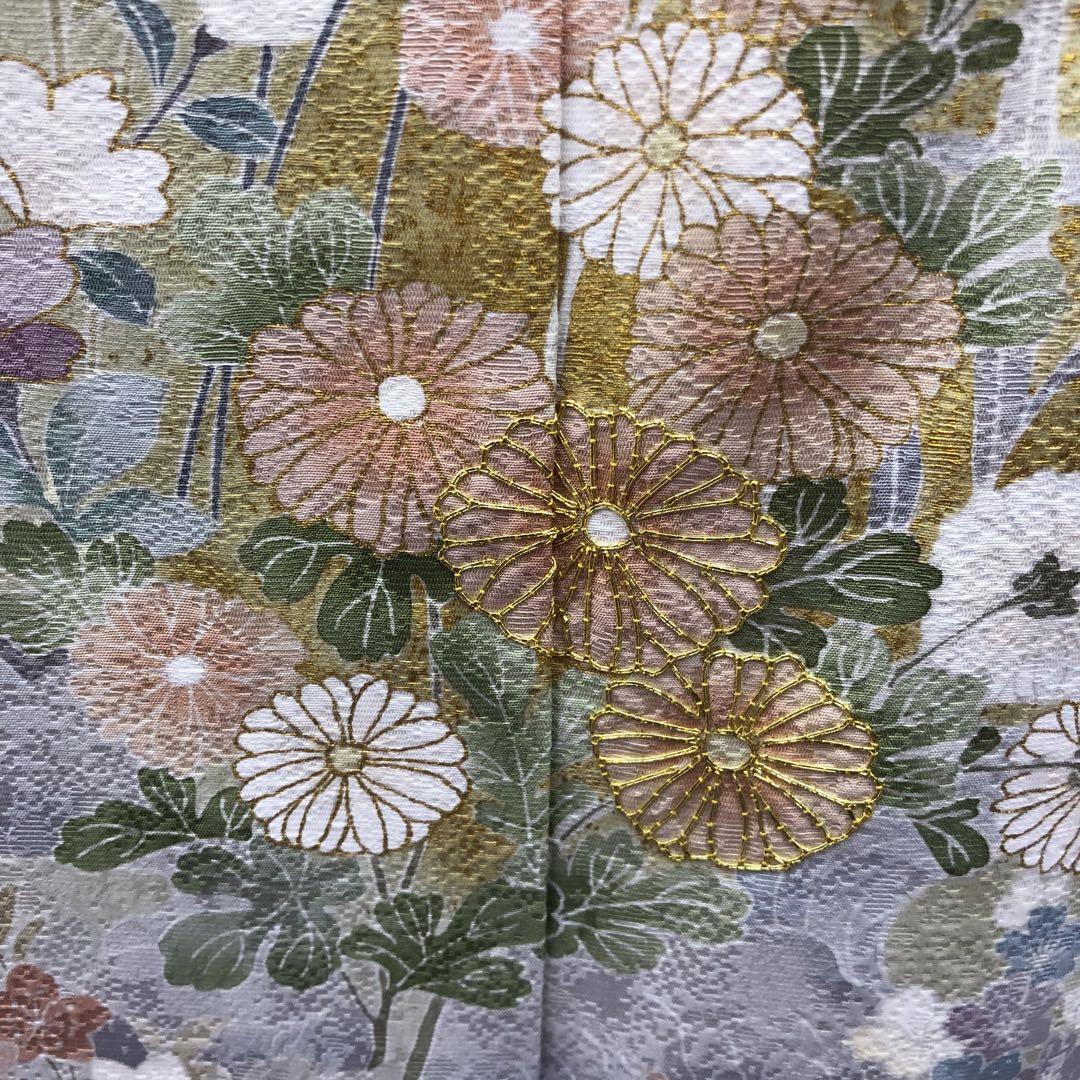 2652 未使用品 訪問着 菊 桜 つくし ユリ 花尽くし 入学式 七五三