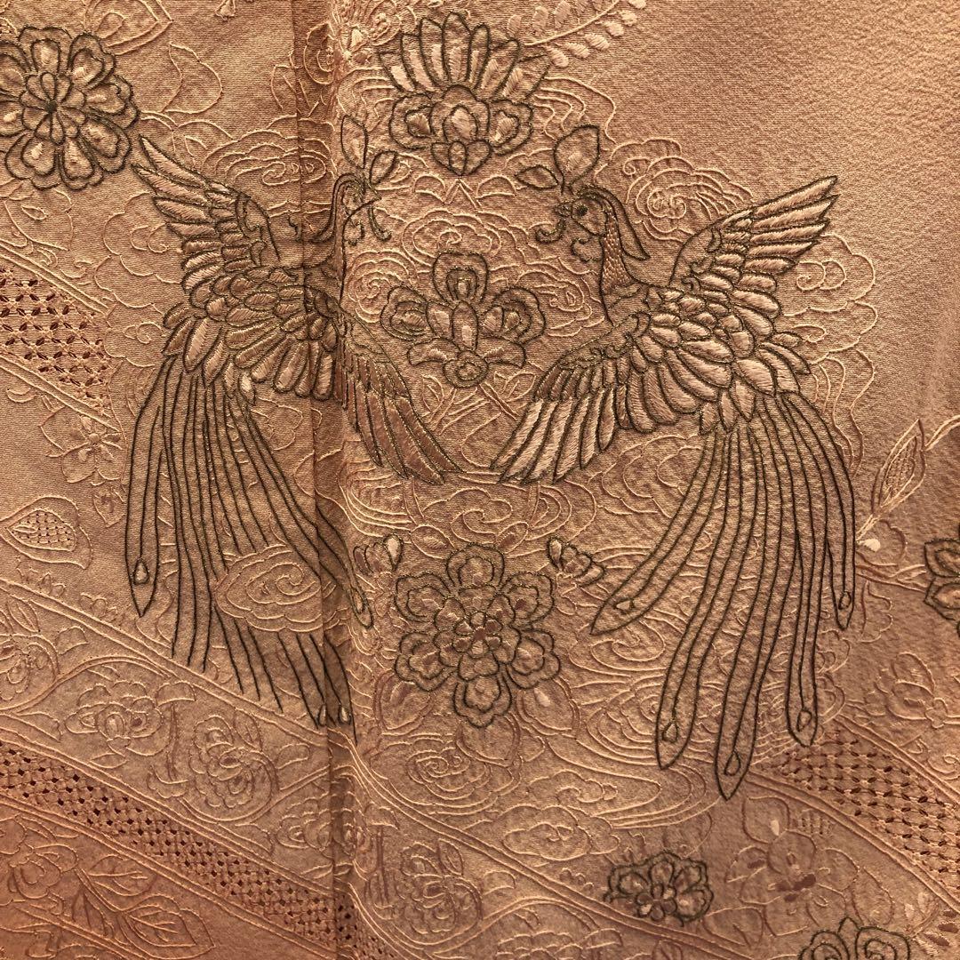 WEB限定デザイン BY 2729 鳳凰 スワトウ刺繍 訪問着 丸に剣方喰 紋 薄