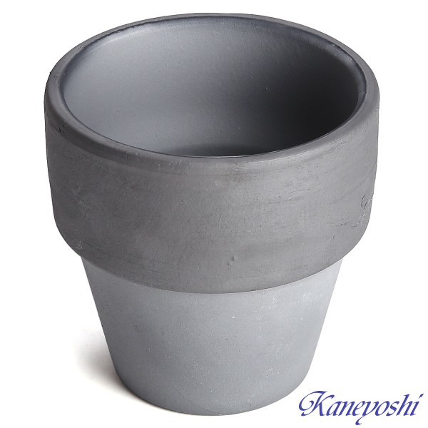 植木鉢 おしゃれ 安い 陶器 サイズ 9.5cm ライフ 3号 ダークシルバー 室内 屋外 グレー 銀 色_画像3