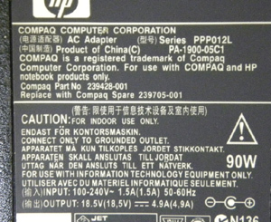 hp 18.5V4.9A PPP012L( connector outer diameter approximately 4.8mm)#nw360
