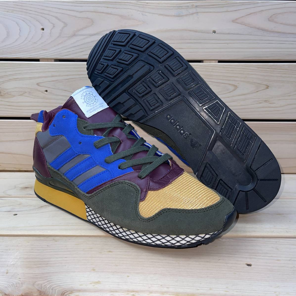 アディダス オリジナル 25.5cm ZXZ930 カーキ オレンジ adidas Originals by 84-LAB. メンズ スニーカー_画像1