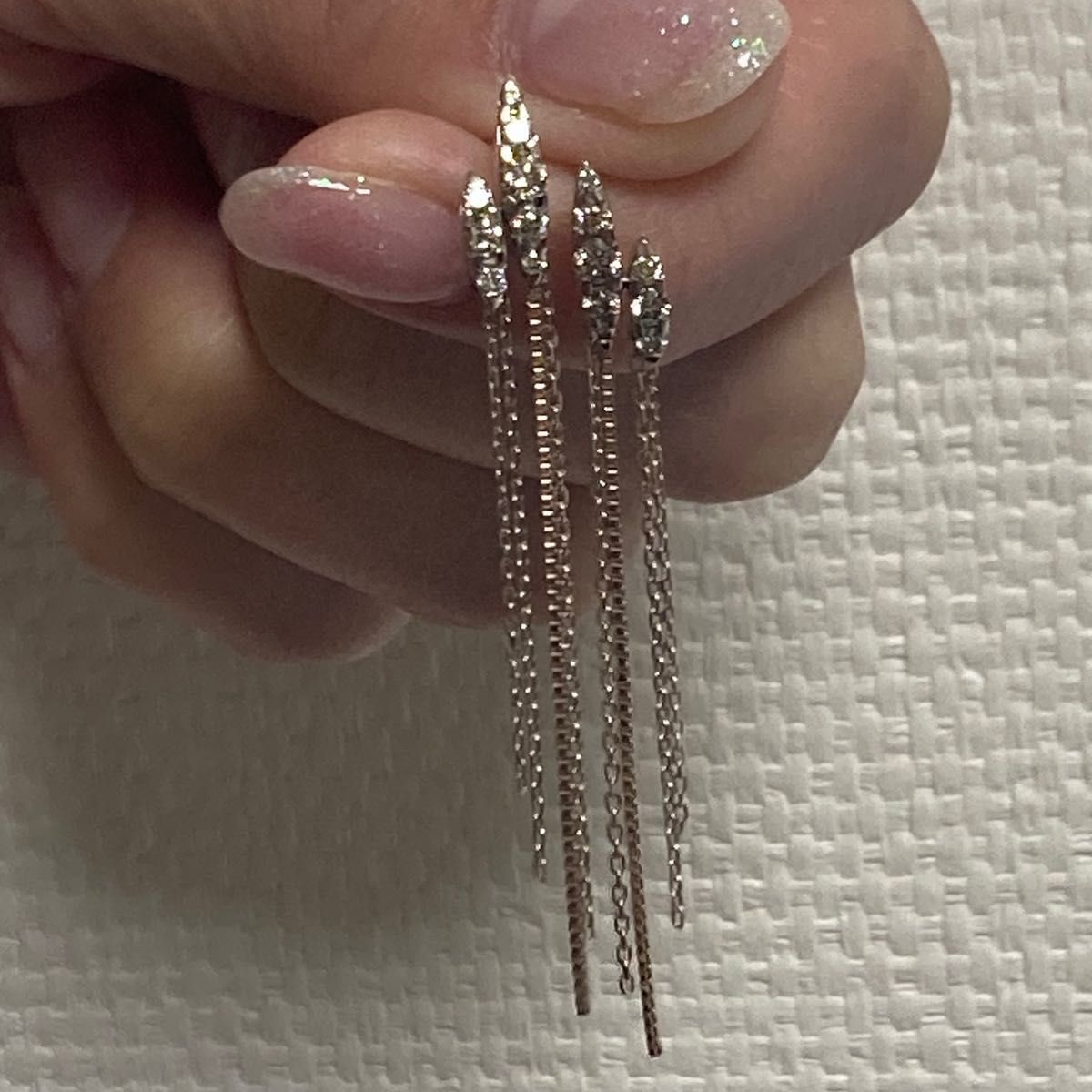 kashikeyカシケイ ネイキッド K18 BG 0 48ct ピアス フリンジ kashikeyカシケイ ネイキッド K18 BG 0 48ct ピアス フリンジ