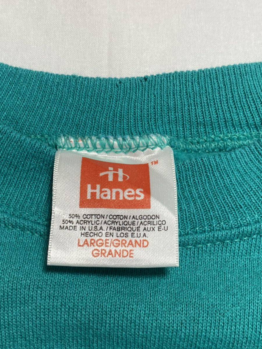 90s USA製　HANES ヘインズ　ラグランスウェット　サイズ　L アメリカ　90年代 OLD vintage_画像5