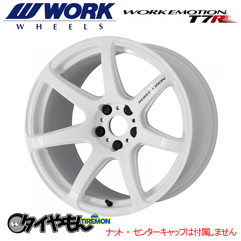 WORK エモーション T7R 18インチ 5H114.3 10.5J +22 2本セット ホイール WHT ワーク 軽量 日本製_画像1