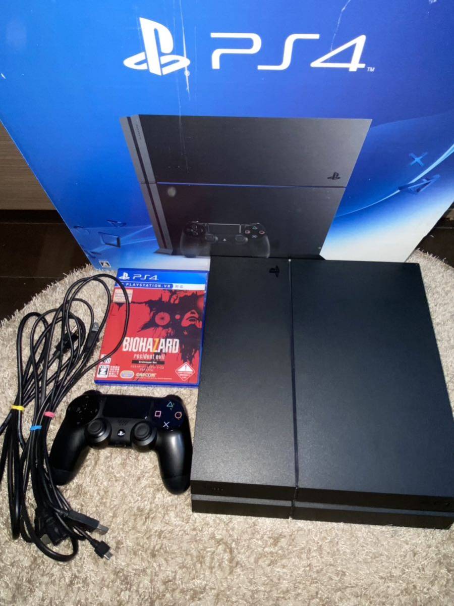 PS4 PlayStation4 本体 コントローラー 500GB ブラック SONY PlayStation4 箱付き　ソフト付き
