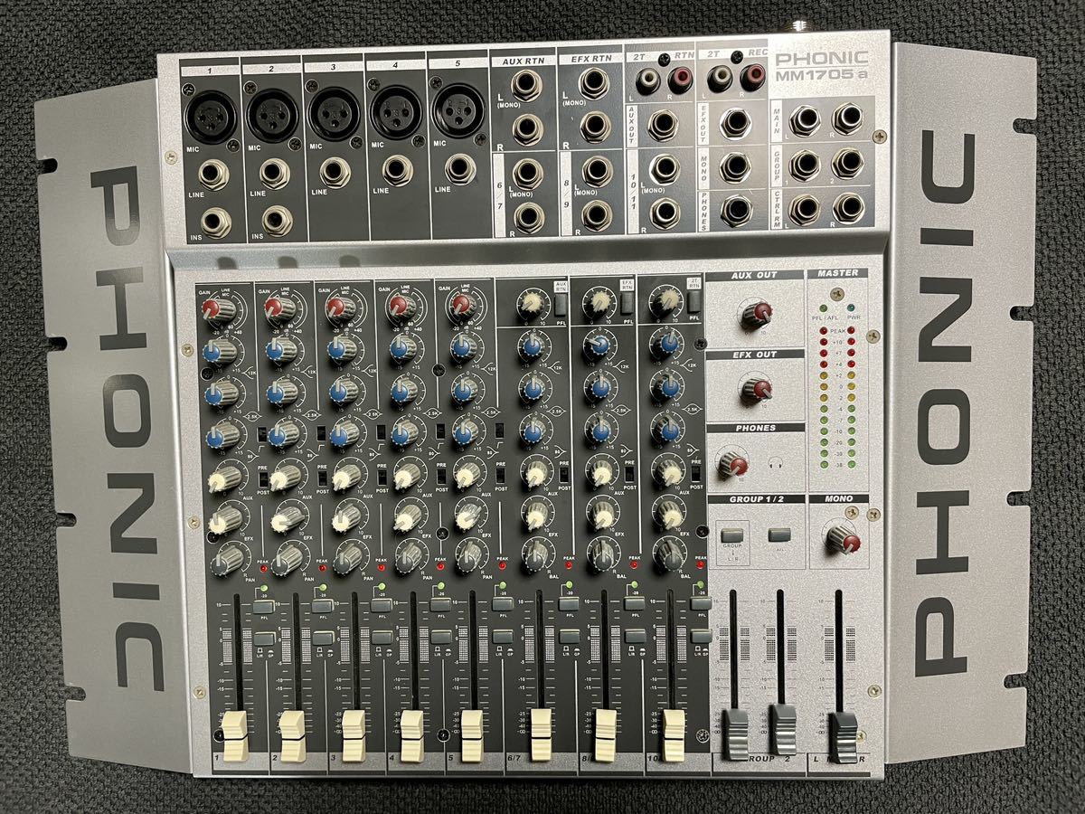 フォニック Phonic アナログミキサー MM1705 Yahoo!オークション - PHONIC MM1705a アナログミキサー 電源