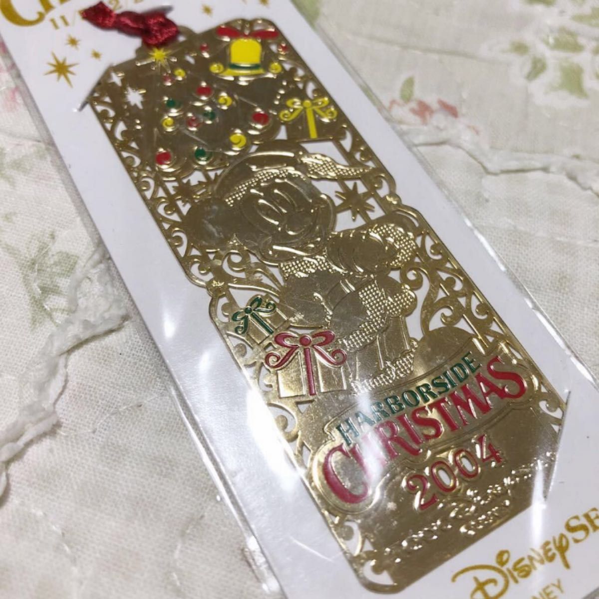 匿名配送☆新品☆東京ディズニーシー クリスマス ブックマーク☆Disney 非売品 しおり