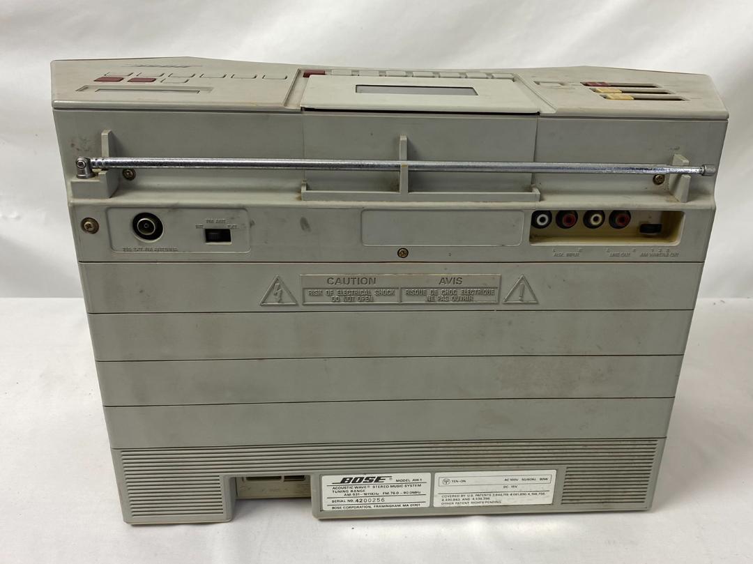 1980年代の名機 BOSE ボーズ AW-1 CDラジカセ 専用バッグ付き Acoustic Wave Music System FM/AMラジカセ AUXの画像7