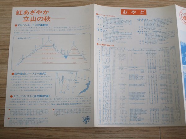 昭和51年■旅行案内「立山黒部アルペンルート19号」ローカル時刻表/国鉄/黒部峡谷鉄道　4つ折_画像3