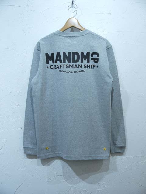 M&M PRINT L/S T-SHIRT(23-MT-004)/M.GRAY/Lsize/新品未使用_画像1