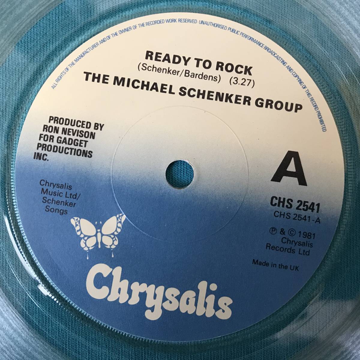 7”●The Michael Schenker Group / Ready To Rock UK盤CHS 2541　クリアーホワイト盤 カラー盤_画像3