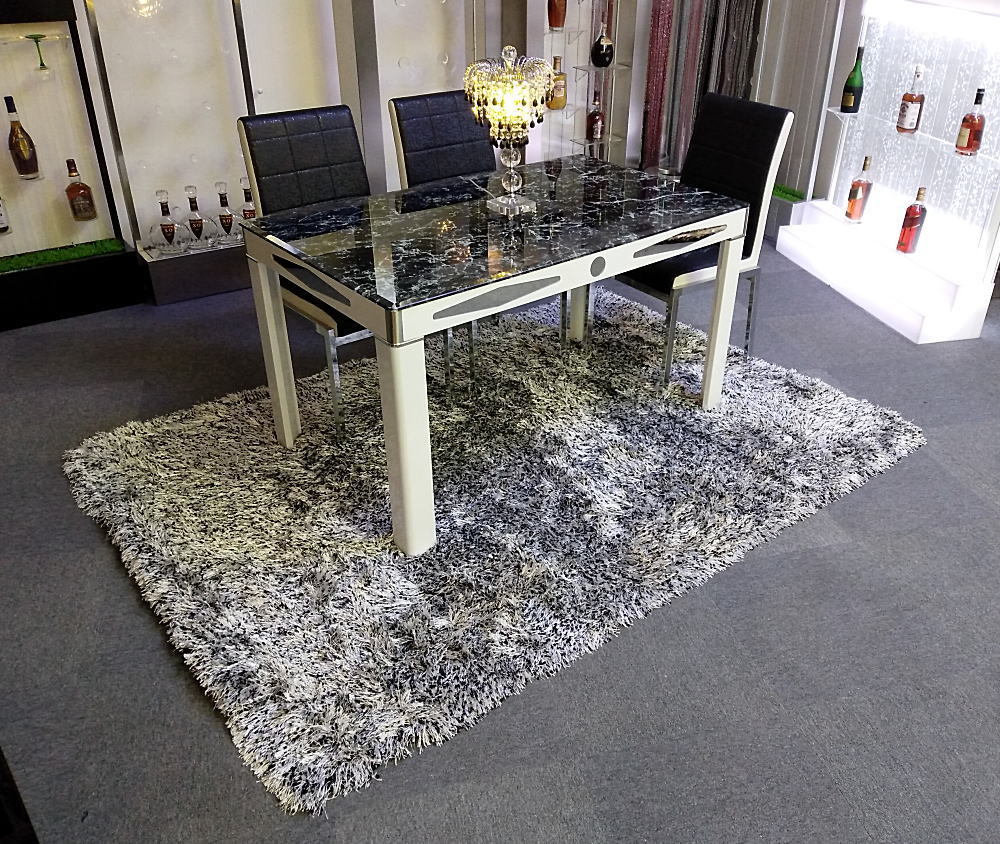  rare lame entering shaggy rug affordable size 160×230cm/ carpet /..⑤ white / black other shop . no lame . Kirakira beautiful VIP room 