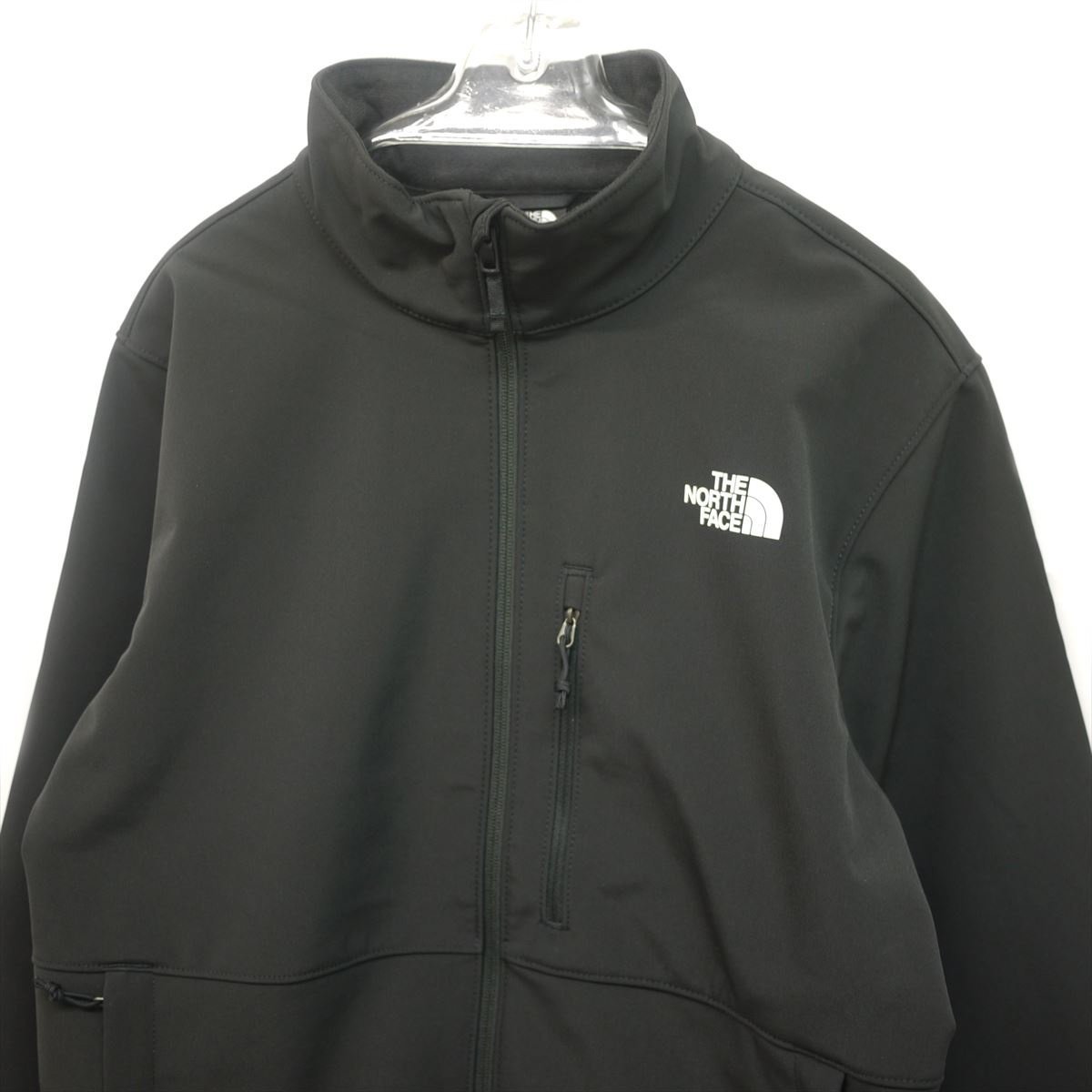 US限定新品 ノースフェイス(L) 耐風/撥水/伸縮 ソフトシェル ジャケット ブラック 黒 THE NORTHFACE APEX BIONIC WINDWALL 日本未発売/ca44_画像3