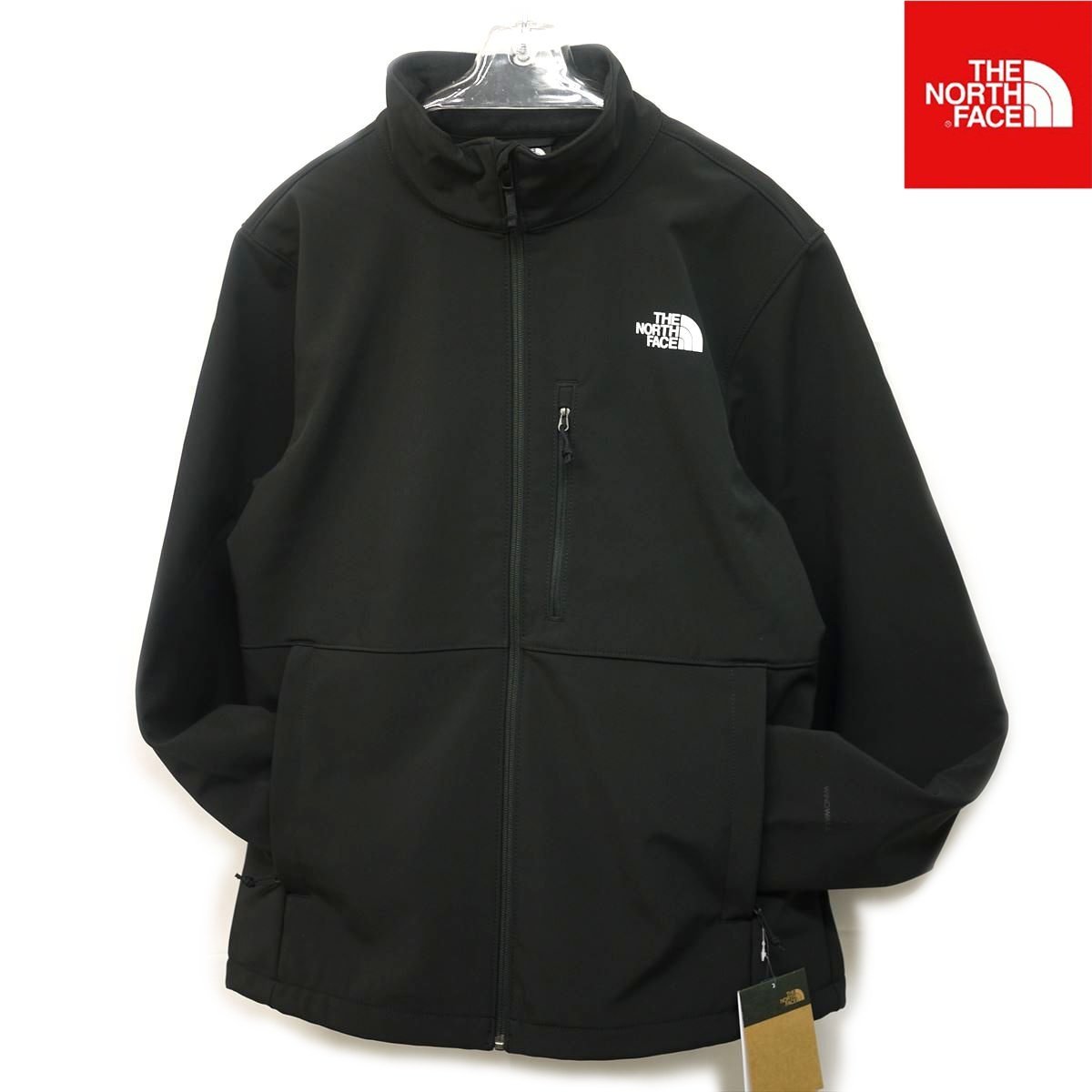 US限定新品 ノースフェイス(L) 耐風/撥水/伸縮 ソフトシェル ジャケット ブラック 黒 THE NORTHFACE APEX BIONIC WINDWALL 日本未発売/ca44_画像1