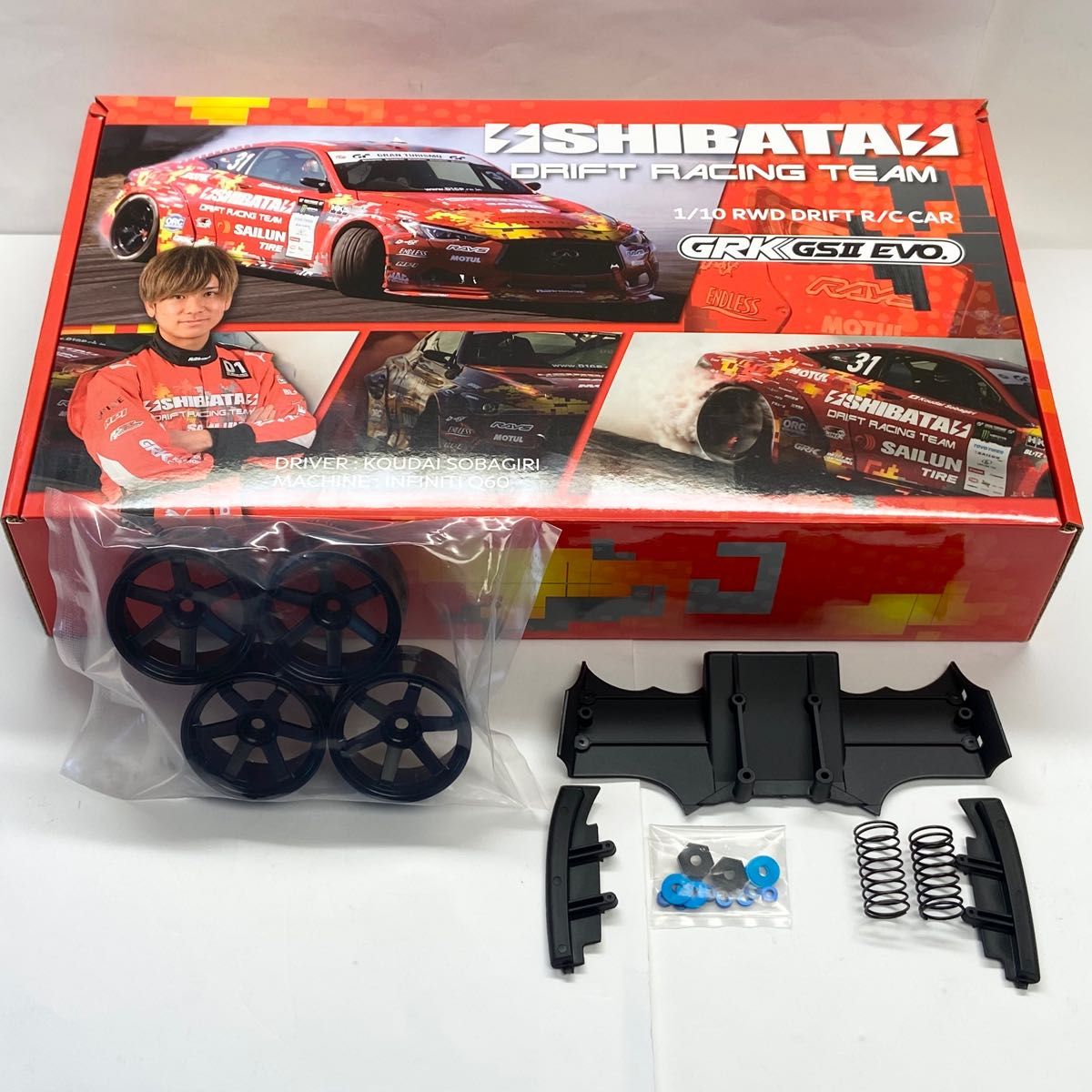 SHIBATA GRK GS2 EVO シャーシ ボールデフ取付済み 取説 元箱 SHIBATA GRK GS2 EVO シャーシ ボールデフ取付済み 取説 元箱