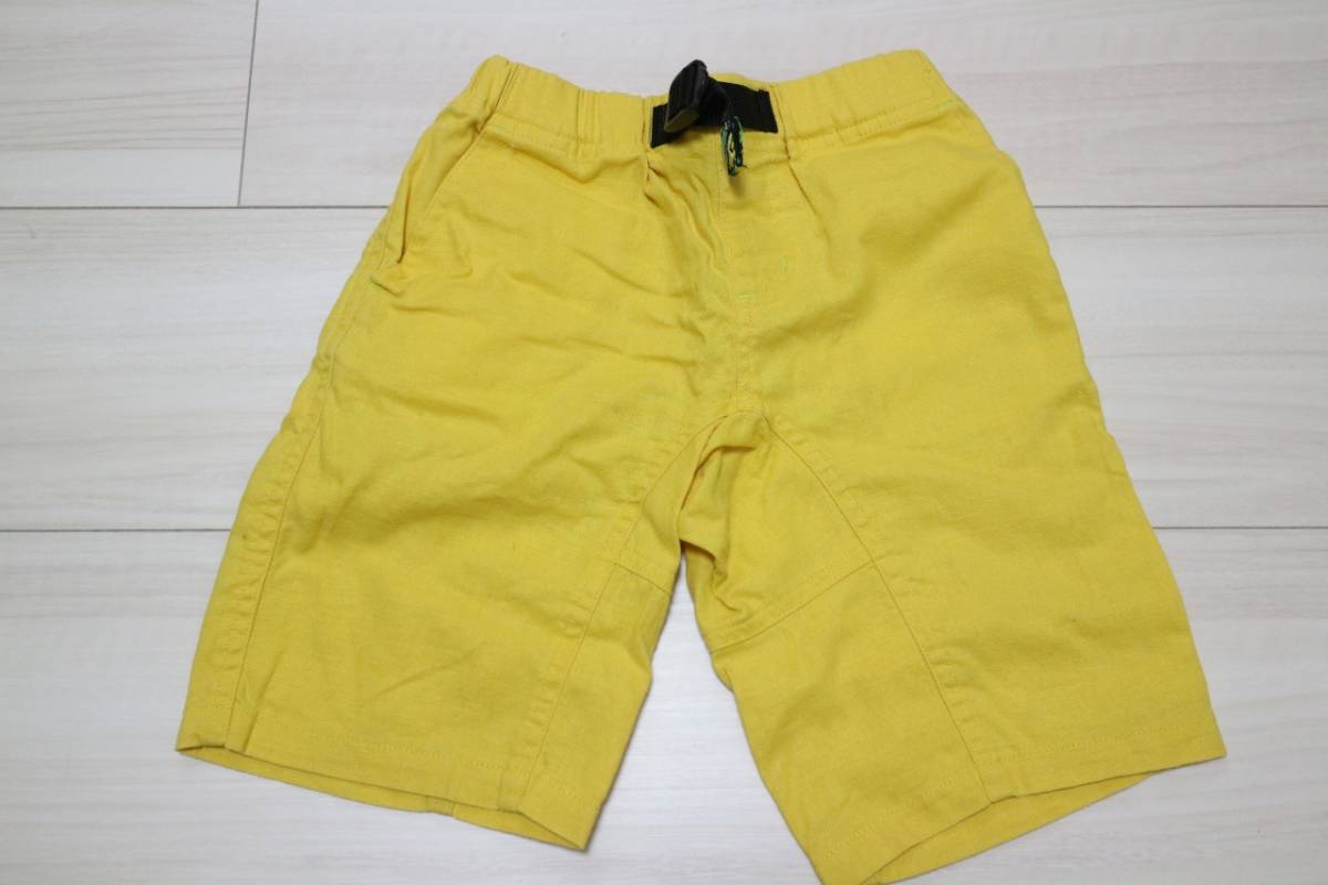 * trying on only * glow bar Work GLOBAL WORK Kids short pants shorts short pants 100 110 M size yellow!