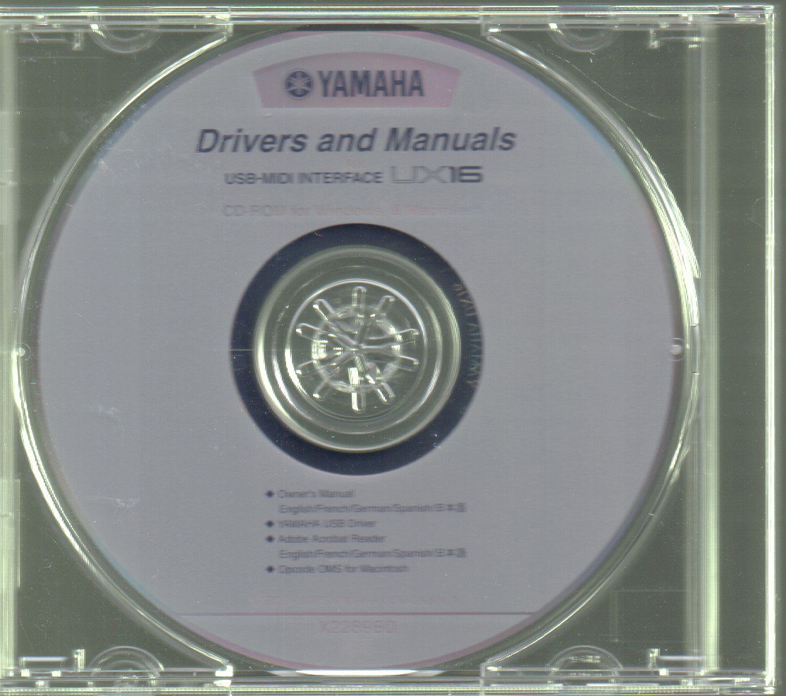 ■「YAMAHA Drivers and Manuals for USB-MIDI INTERFACE LIX16」■CD-ROMのみ(Windows/Macintosh)■品番:X2289B0■ドライバ/マニュアル■の画像1