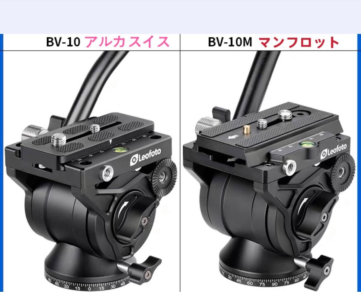 Leofoto マンフロットビデオ雲台 BV-10M+プレート新品即発送