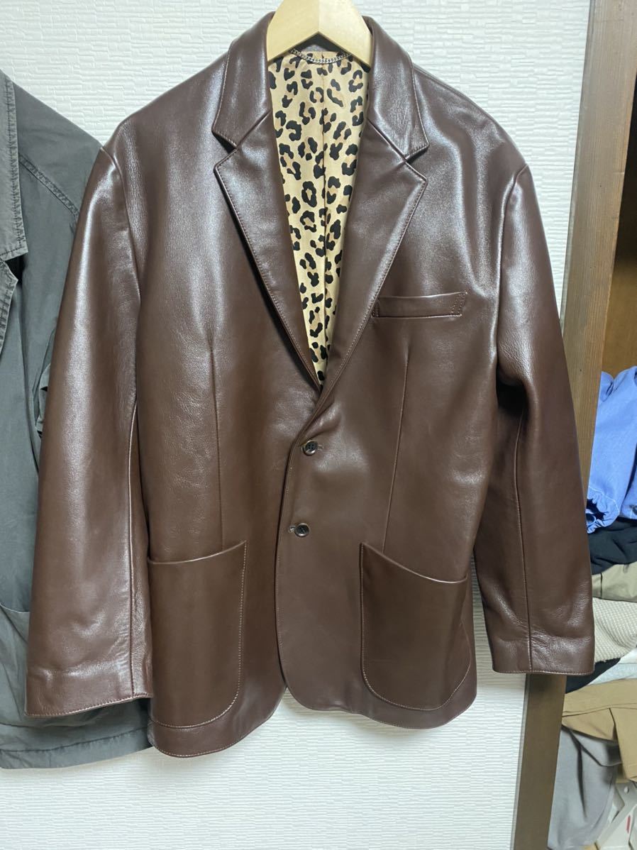WACKO MARIA LEATHER SINGLE BREASTED JACKET 22ss ワコマリア レザー