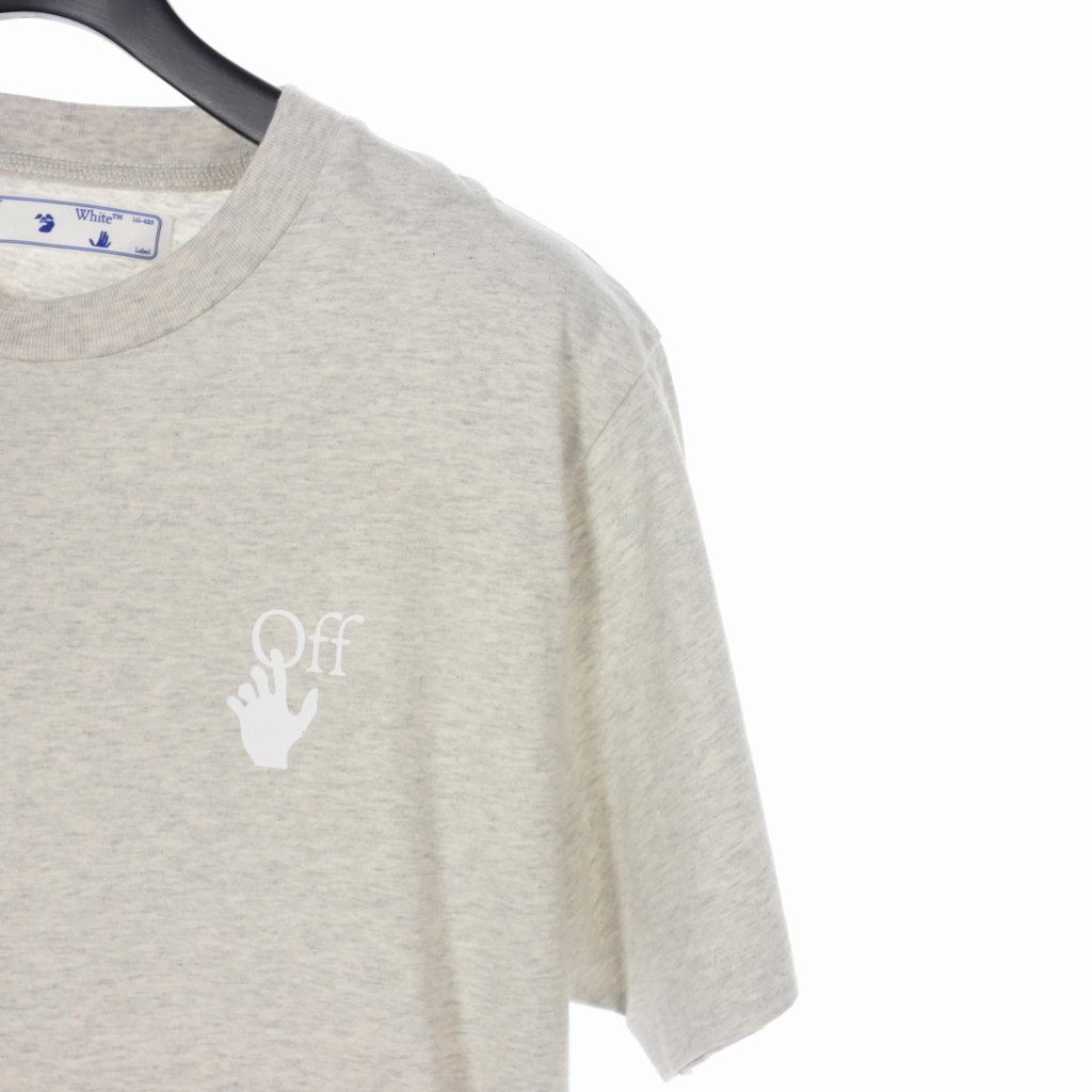未使用品 オフホワイト OFF WHITE ロゴ Tシャツ バックプリント 刺繍