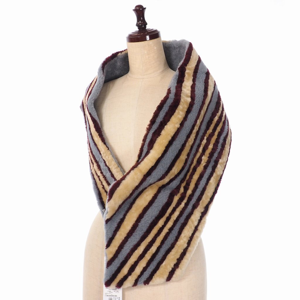  unused goods Marni MARNI 20AW stripe muffler stole tippet UNI multicolor SCMC0048Q1 men's lady's 