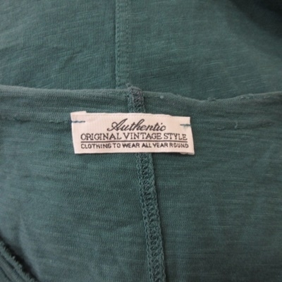 オーセンティック Authentic Tシャツ カットソー Vネック 半袖 緑 グリーン /YI レディース_画像6