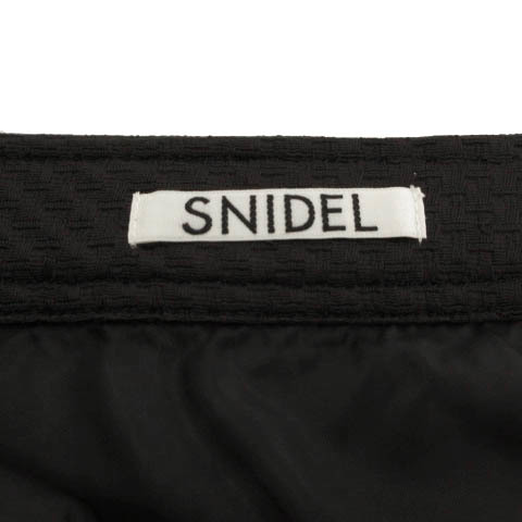 スナイデル snidel スカート 台形 ジャガード ひざ丈 ブラック 黒 0 レディース_画像8