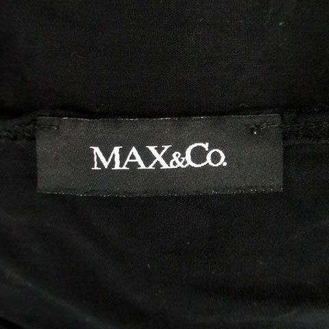 マックス&コー MAX&CO. カットソー ラウンドネック 長袖 リボン M 黒 ブラック /HO45 レディース_画像4